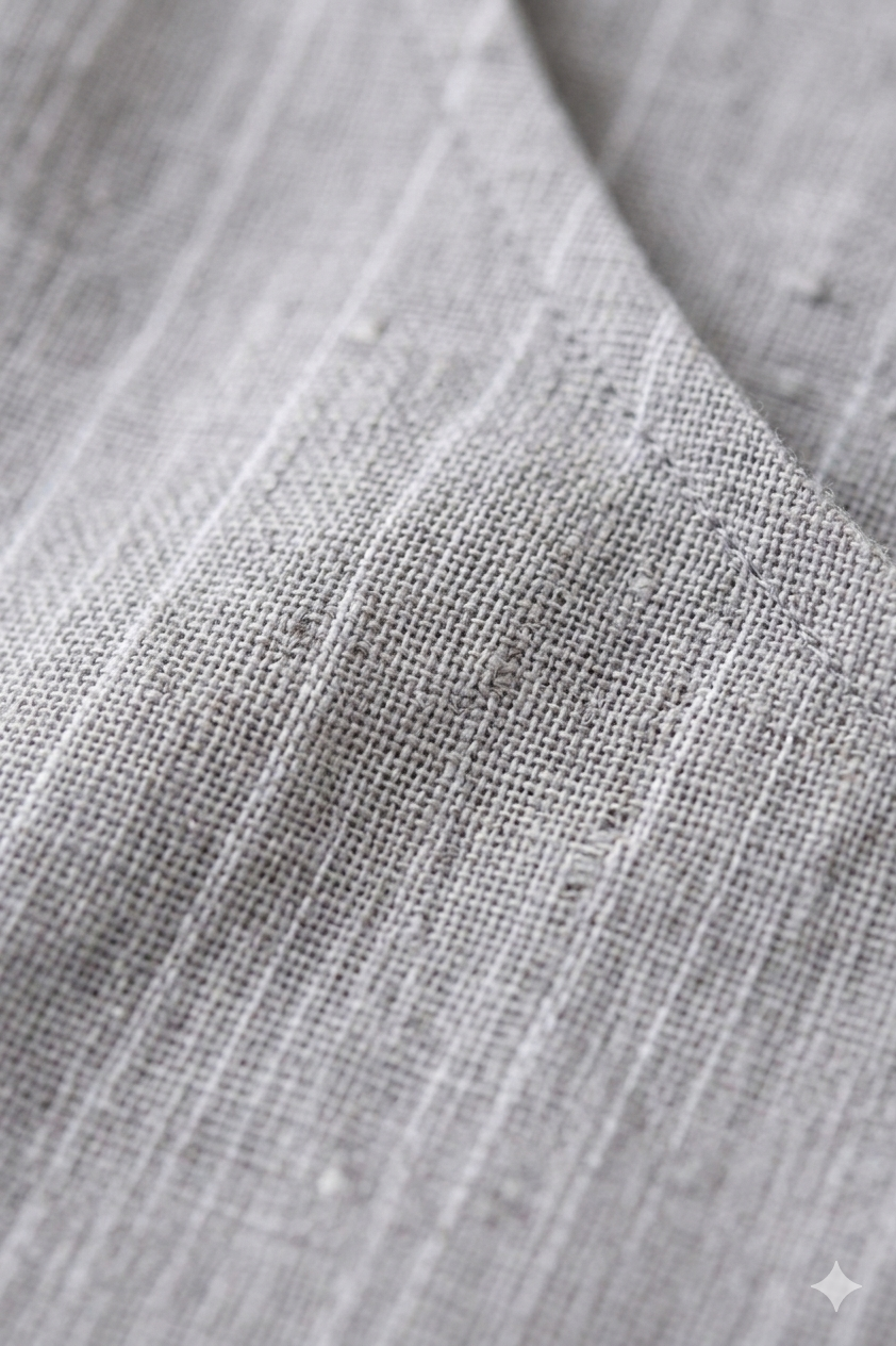 Close-up of gray fabric texture